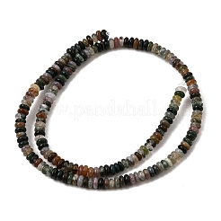 天然石インディアン瑪瑙ビーズ連売り  ロンデル  4x2mm  穴：0.8mm  150個/連  15~15.5インチ&nbsp;LS-G-N0173-04-2x4mm