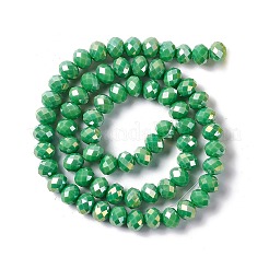 電気メッキガラスビーズセット  ABカラー  多面カット  ロンデル  ミックスカラー  8x6mm  穴：1mm  約68個/連  15.3インチ&nbsp;GLAA-F001-8x6mm-MAB