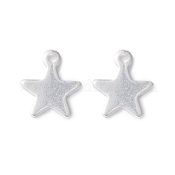 304ステンレススチールチャーム  スター  銀  10x8x0.8mm  穴：1.4mm&nbsp;STAS-L234-069S