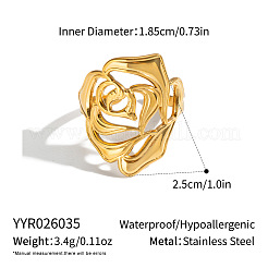 304 Stainless Steel Open Cuff Rings for Women&nbsp;VH1086