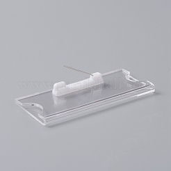Transparent Acrylic Rectangle ID Card Sleeves Brooch Finding&nbsp;FIND-WH0108-54