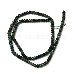 天然石瑪瑙ビーズ連売り  多面カット  ロンデル  4~4.5x3mm  穴：1mm  約150個/連  15.1インチ〜15.3インチ（38.5~39cm）&nbsp;G-K255-26B-01