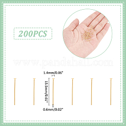 200Pcs 304 Stainless Steel Flat Head Pins&nbsp;STAS-UN0058-92A-G