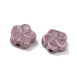 ヴィンテージの手作り磁器ビーズ  ファンシーアンティーク施釉磁器  花  アザミ  15x15x6mm  穴：2mm&nbsp;PR-CBA4F13-C01