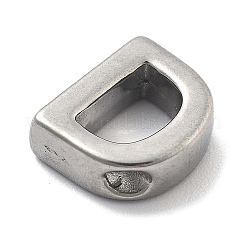 304ステンレススチールチャーム  レターチャーム  文字d  9.5x8x3mm  穴：1.6mm&nbsp;STAS-R138-07P-D