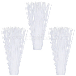 ニードルフェルト工芸用プラスチック模造動物のひげ900個。  ホワイト  70x0.1mm&nbsp;DIY-CY0002-72C