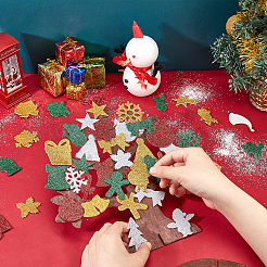 6 Set Christmas Unfinished Wood 3D Tree Display Decoration Kit&nbsp;DIY-NB0008-65