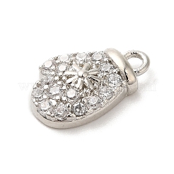 Christmas Theme Brass Micro Pave Cubic Zirconia Charms&nbsp;KK-P278-11P