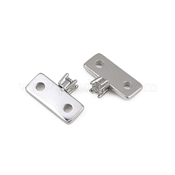 304 Stainless Steel Crystal Rhinestone Rectangle Spacer Bars&nbsp;STAS-F322-08P