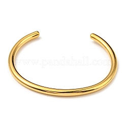Ion Plating(IP) 304 Stainless Steel Simple Thin Cuff Bangles&nbsp;BJEW-P296-02G