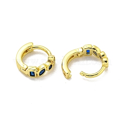 Brass Micro Pave Cubic Zirconia Hoop Earring&nbsp;EJEW-C088-31G