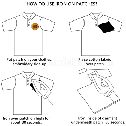 18Pcs 3 Styles Iron on Cloth Patches&nbsp;FIND-CY0001-19