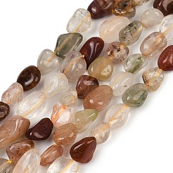 Natural Rutilated Quartz Beads Strands&nbsp;G-R445-6x8-38-01