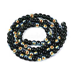 Electroplate Transparent Glass Beads Strands&nbsp;LS-EGLA-Q132-4MM-A14