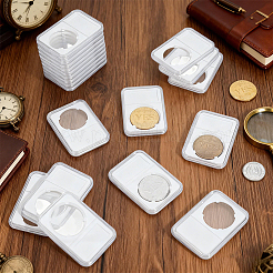 10Pcs Transparent Plastic Coin Storage Box&nbsp;CON-WH0095-203