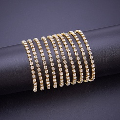 Brass Rhinestone Strass Chains&nbsp;CHC-T001-SS10-01C