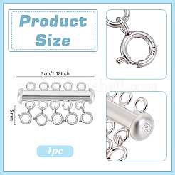 925 Sterling Silver Slide Lock Clasps&nbsp;HJEW-PH02493