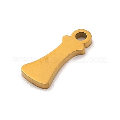 ステンレススチールチャーム201個  レーザー切断  レターチャーム  文字I  10.5x4.5x1mm  穴：1.2mm&nbsp;STAS-U016-01G-I