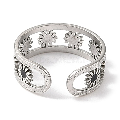 304 Stainless Steel Enamel Open Cuff Rings for Women&nbsp;RJEW-F166-17P-01
