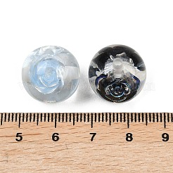Transparent Resin Inner Flower Beads&nbsp;RESI-C070-16