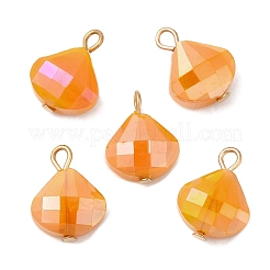 Imitation Jade Glass Pendants&nbsp;KK-Q777-04LG