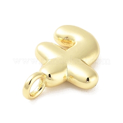 Rack Plating Brass Balloon Letter Pendants&nbsp;KK-C050-01G-T