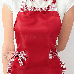1Pcs Polyester Bowknot Kitchen Apron&nbsp;AJEW-BM0001-51