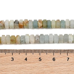 天然フラワーアマゾナイトビーズ連売り  多面カット  六角  六角  7x6.5x3.5mm  穴：1.2mm  約108個/連  14.88''（37.8センチメートル）&nbsp;LS-G-G317-A30-3X6MM
