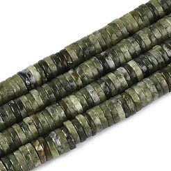 天然中国南部翡翠ビーズ連売り  ディスク  ヒシビーズ  6x1~2mm  穴：0.9mm  約233~248個/連  15.16~15.55''（38.5~39.5センチメートル）&nbsp;G-T142-6mm-10
