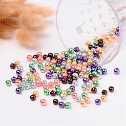 ハロウィンミックスパールカラーのガラスパールビーズ  ミックスカラー  6mm  穴：1mm  約200個/袋&nbsp;HY-X006-6mm-07