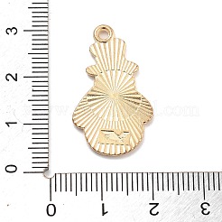クリスマステーマ合金エナメルペンダント  ライトゴールド  雪だるま  28x16x1.5mm  穴：1.8mm&nbsp;X-ENAM-D060-04B
