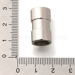 304ステンレススチールヨーロピアンビーズ  大穴ビーズ  コラム  ステンレス鋼色  20x12mm  穴：8mm&nbsp;STAS-G350-22P