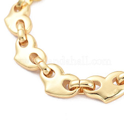 Brass Micro Pave Clear Cubic Zirconia Link Chain Bracelets&nbsp;BJEW-M202-01G