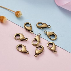 真鍮カニカン  オウムトリガークラスプ  カドミウムフリー＆ニッケルフリー＆鉛フリー  アンティークブロンズ  12x7x3mm  穴：1mm&nbsp;KK-902-AB-NF
