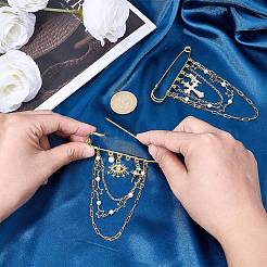 2Pcs 2 Styles Steel Brooches&nbsp;JEWB-BM0001-01G