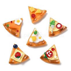 30Pcs 6 Styles Opaque Resin Pizza Cabochons&nbsp;RESI-CJ0005-41