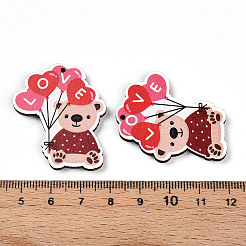 Printed Wood Pendants&nbsp;WOOD-T032-04A