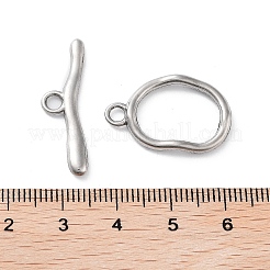 304ステンレススチールトグル留め具  オーバル  18KGP本金メッキ  24x15.5x2.5mm  穴：2.5mm  バー：8x28x2mm  穴：2.5mm&nbsp;STAS-A092-04B-P