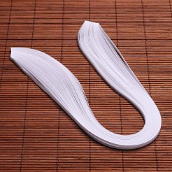 クイリングペーパーストリップ  ホワイト  390x3mm  約120ストリップ /袋&nbsp;DIY-J001-3mm-B33