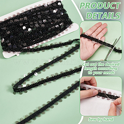 5 Yards Paillette with Glass Seed Bead Ribbons&nbsp;OCOR-BC0007-67A