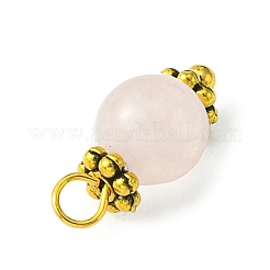 Natural Mixed Gemstone Round Charms&nbsp;PALLOY-JF02219