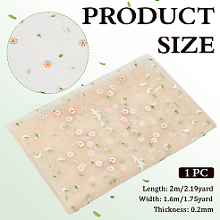 Polyester Organza Flower Fabric&nbsp;DIY-PH0038-38C