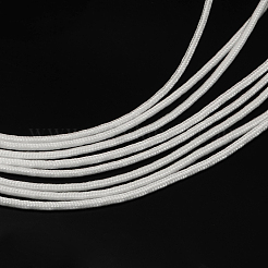 ポリエステル&スパンデックスコードロープ  16プライ  ソリッドカラー  靴紐を作るための  ホワイト  2mm  約109.36ヤード（100m）/バンドル&nbsp;RCP-R007-343
