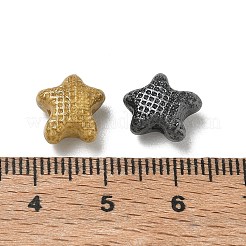 ヴィンテージの手作り磁器ビーズ  ファンシーアンティーク施釉磁器  質感のあるヒトデ  ミックスカラー  10x11.5x6mm  穴：1.8mm&nbsp;PR-CBA4F13-I