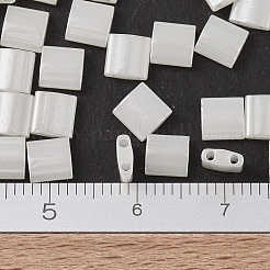 MIYUKIティラビーズ  日本製シードビーズ  2穴  （tl512)オパールセイロン  5x5x1.9mm  穴：0.8mm  約1180個/100g&nbsp;SEED-J020-TL0512
