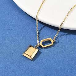 304 Stainless Steel Cable Chains Charm Bracelets for Women&nbsp;BJEW-U021-11G