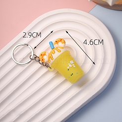 Milk Tea PVC Bag Keychain&nbsp;LS-PW-WG2786B-04