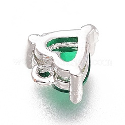 Brass Micro Pave Cubic Zirconia Charms&nbsp;ZIRC-H102-15B-P