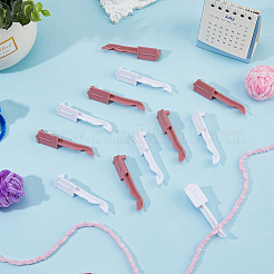 12個 2色 プラスチック製手編み機アクセサリー  ミックスカラー  6.7x1.5x1.3cm  6個/カラー&nbsp;FIND-DC0005-22