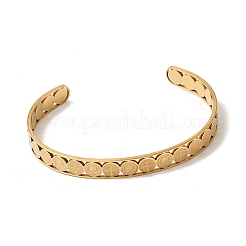 201 Stainless Steel Open Cuff Bangles for Women&nbsp;BJEW-Z162-01G
